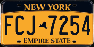 NY license plate FCJ7254