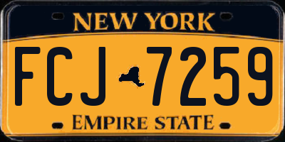 NY license plate FCJ7259