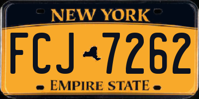 NY license plate FCJ7262