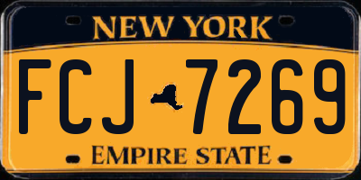 NY license plate FCJ7269