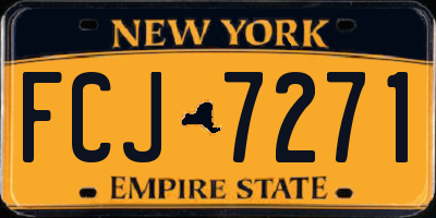 NY license plate FCJ7271