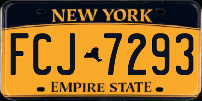 NY license plate FCJ7293