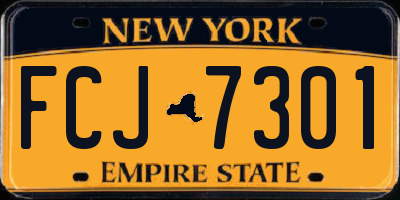 NY license plate FCJ7301
