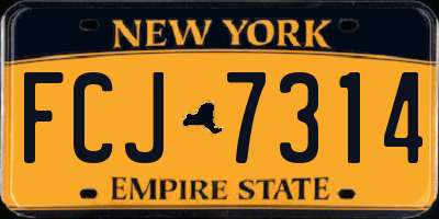 NY license plate FCJ7314