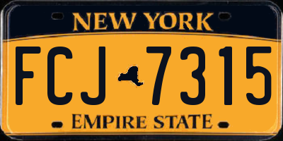 NY license plate FCJ7315