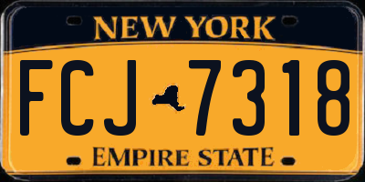 NY license plate FCJ7318