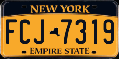 NY license plate FCJ7319