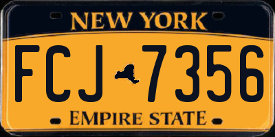 NY license plate FCJ7356