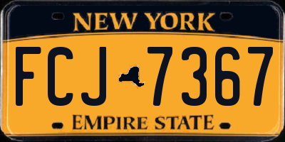 NY license plate FCJ7367