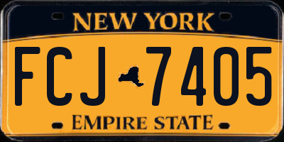 NY license plate FCJ7405