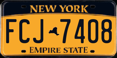 NY license plate FCJ7408