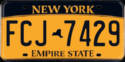 NY license plate FCJ7429