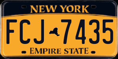 NY license plate FCJ7435