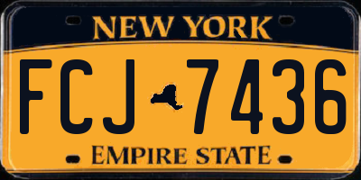 NY license plate FCJ7436