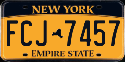NY license plate FCJ7457