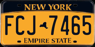 NY license plate FCJ7465