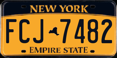 NY license plate FCJ7482