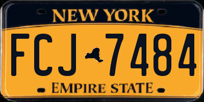 NY license plate FCJ7484