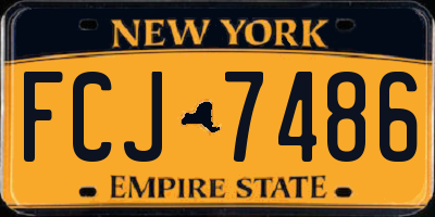 NY license plate FCJ7486