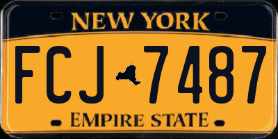 NY license plate FCJ7487