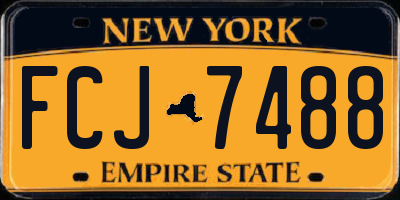 NY license plate FCJ7488