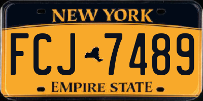 NY license plate FCJ7489