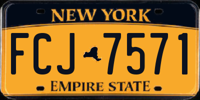 NY license plate FCJ7571