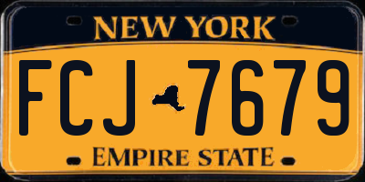NY license plate FCJ7679