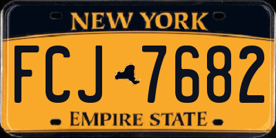 NY license plate FCJ7682