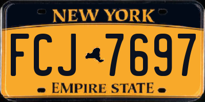 NY license plate FCJ7697