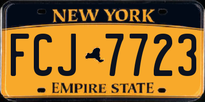 NY license plate FCJ7723