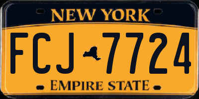 NY license plate FCJ7724