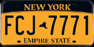 NY license plate FCJ7771