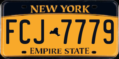 NY license plate FCJ7779