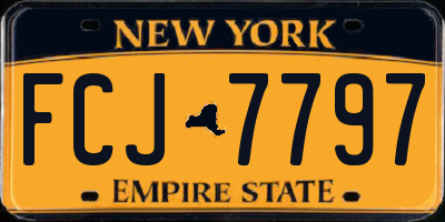 NY license plate FCJ7797