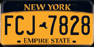 NY license plate FCJ7828