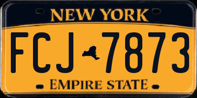 NY license plate FCJ7873