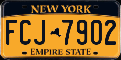NY license plate FCJ7902