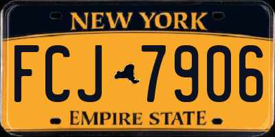 NY license plate FCJ7906