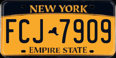 NY license plate FCJ7909