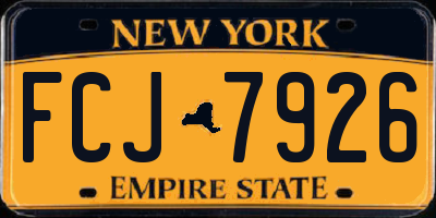 NY license plate FCJ7926