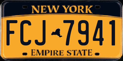 NY license plate FCJ7941