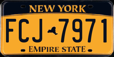 NY license plate FCJ7971