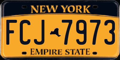 NY license plate FCJ7973
