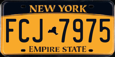 NY license plate FCJ7975