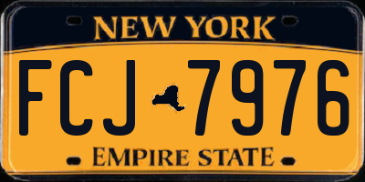 NY license plate FCJ7976