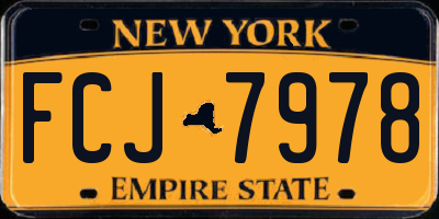 NY license plate FCJ7978