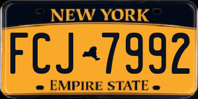 NY license plate FCJ7992