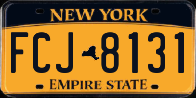 NY license plate FCJ8131