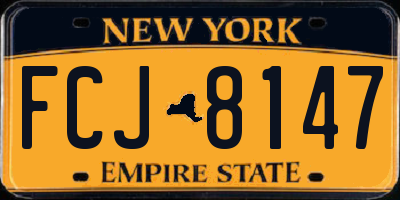 NY license plate FCJ8147
